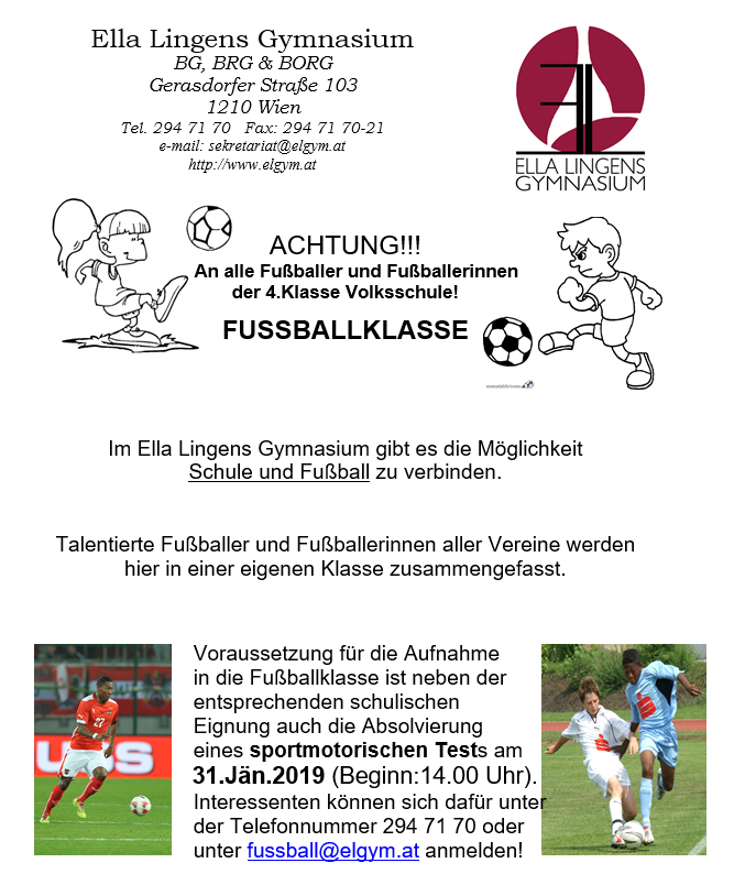 Aufnahme Fußballklasse